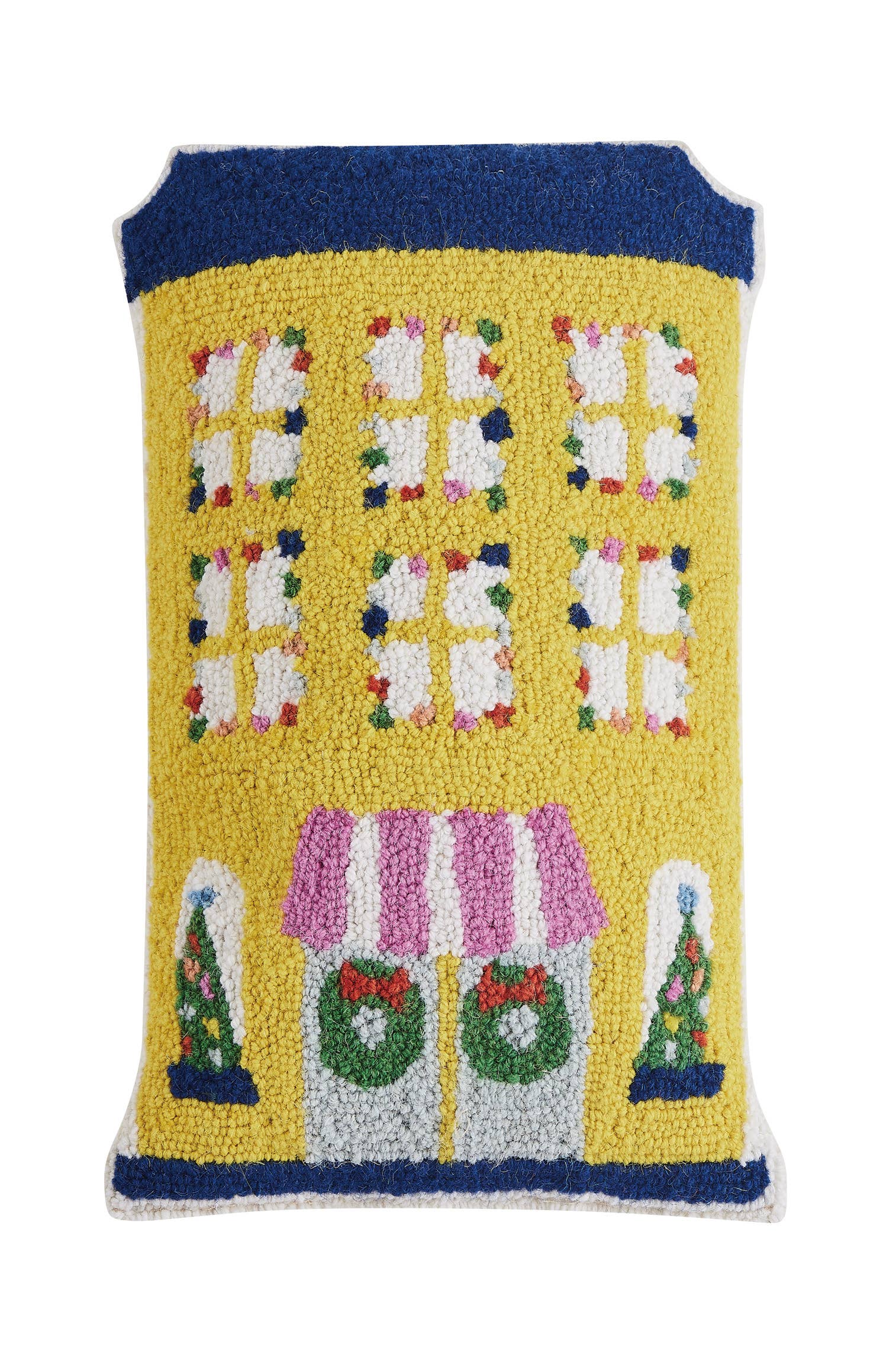 Yellow House Shaped Hook Pillow-Pillows-[product_category]-Whatsoever Things