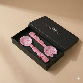 Pink Salad Server | Hand-Poured Resin | 12.40 x 3.93 in