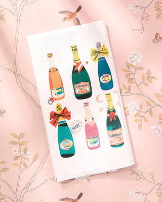 Kitchen Tea Towel | Fun Champagne Bottles-Towels-[product_category]-Whatsoever Things