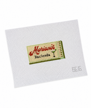 Mariano’s Hacienda Dallas Matchbook Needlepoint Canvas