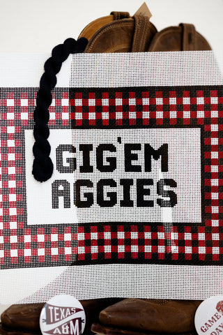 Gig ’Em Aggies Needlepoint Canvas 👍❤️