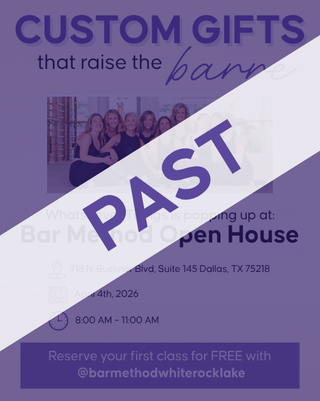 Advertisement for Whatsoever Things Pop-up on April 4th, 2026 from 8AM - 11AM at Bar Method Open House in Dallas, Texas | Whatsoever Things 