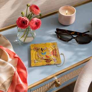 Catchall Lucite Bowl  - Golden Butterfly