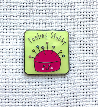 Spool of Thread "I'm Old Spool" Enamel Needle Minders