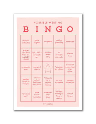 Horrible Meeting Bingo Game