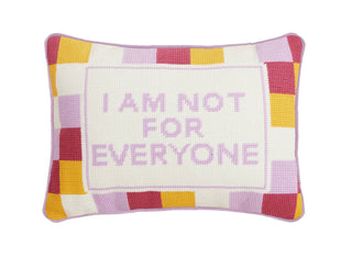 Not For Everyone Embroidered Needlepoint Pillow-Throw Pillows-[product_category]-Whatsoever Things