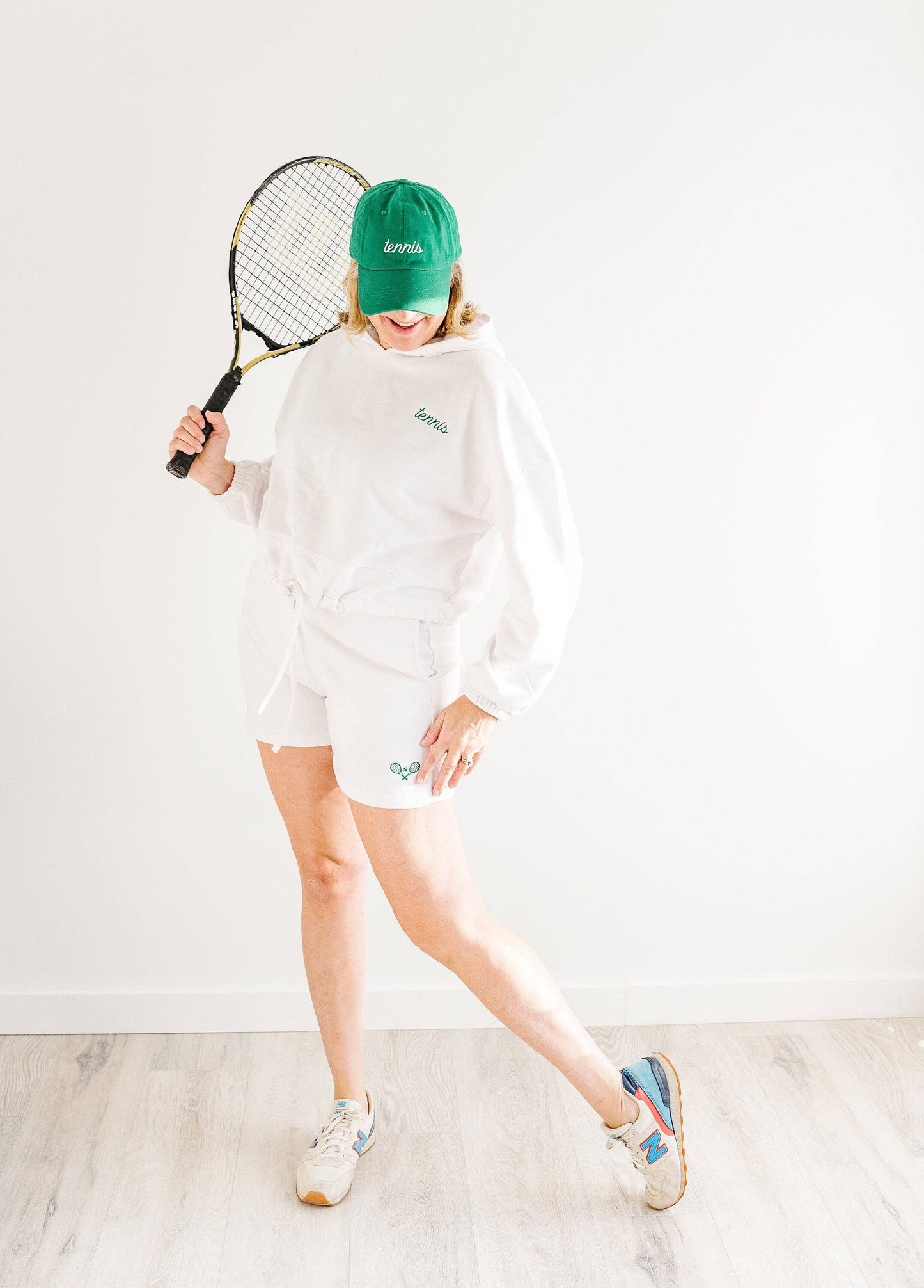 Cropped Tennis Sweatshirt, Tennis Racket Apparel