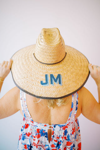 Monogrammed Straw Hat-Hat-[product_category]-Whatsoever Things