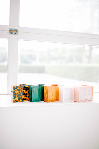 Colorful Self-Finishing Acrylic Box Clutch