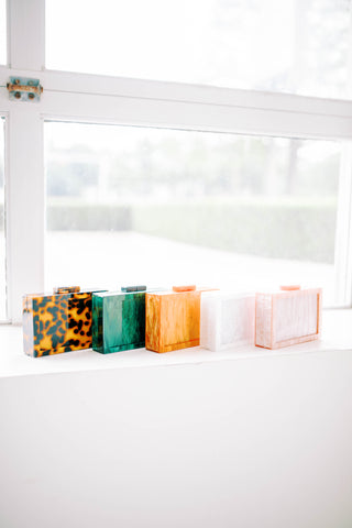 Colorful Self-Finishing Acrylic Box Clutch