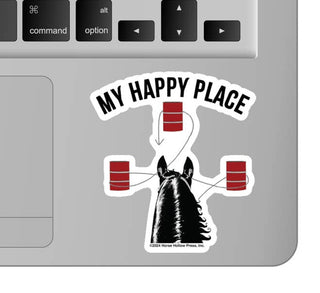 3" Waterproof My Happy Place Barrel Racing Horse Sticker-Stickers-[product_category]-Whatsoever Things
