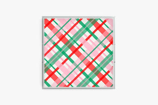 Christmas Plaid Tray | Acrylic Tray | Holiday Serving Tray-[product_category]-Whatsoever Things