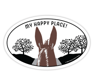 3" Waterproof My Happy Place Mule Funny Sticker-Stickers-[product_category]-Whatsoever Things