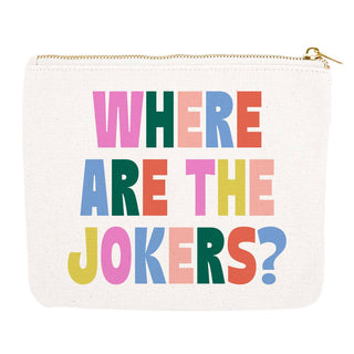 Mahjong Zipper Canvas Card Pouch | Where Are The Jokers