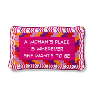 Wherever She Wants Needlepoint Pillow-Pillows-[product_category]-Whatsoever Things