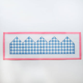 Blue Gingham Birthday Crown Canvas