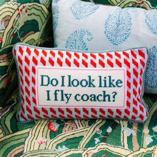 Fly Coach Needlepoint Pillow-[product_category]-Whatsoever Things