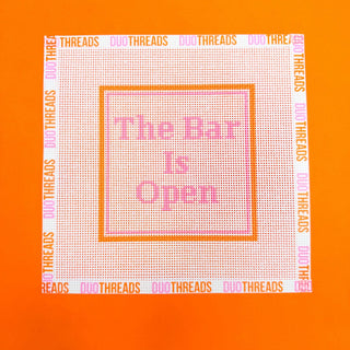 The Bar Is Open 13 Mesh Needlepoint Canvas