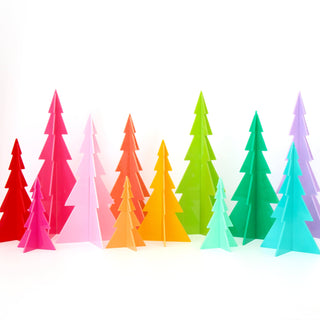 Blue and Green Set Acrylic Christmas Trees