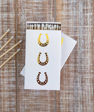 White Oversized Horseshoe Matches-Lighters & Matches-[product_category]-Whatsoever Things