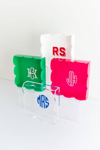 Acrylic Scalloped Catchall Tray, Tabletop Decor for Home-Trays-[product_category]-Whatsoever Things