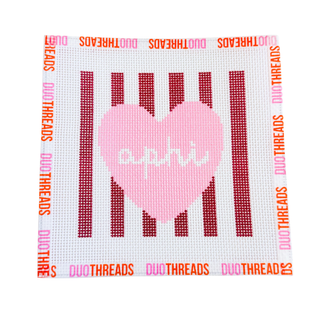 Alpha Phi Sorority Heart Needlepoint Canvas