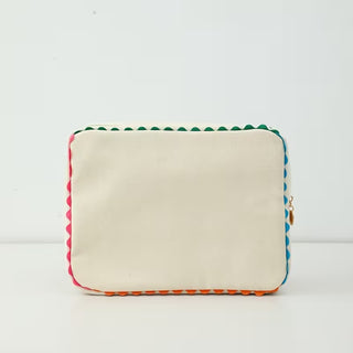 Colorful Ricrac Cosmetic Bag | Large Travel Makeup Pouch