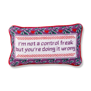 Control Freak Needlepoint Pillow-Pillows-[product_category]-Whatsoever Things