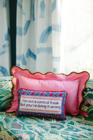 Control Freak Needlepoint Pillow-Pillows-[product_category]-Whatsoever Things