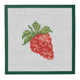 Petite Strawberry (3 in x 3 in) Needlepoint Canvas