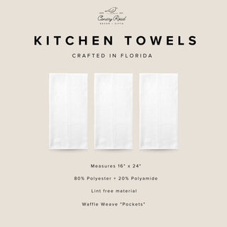 Dog Colorful Stripe Blue Kitchen Towel Blue Preppy