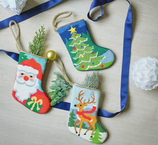 Christmas Tree Embroidered Mini Stocking-[product_category]-Whatsoever Things