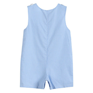 Blue Gingham Golf Hole Shortall-Baby & Kids Clothing-[product_category]-Whatsoever Things