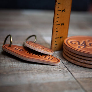 Use a F*cking Coaster Leather Coaster-Drinkware-[product_category]-Whatsoever Things