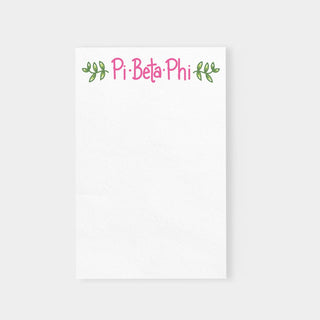 Pi Beta Phi Vines Sorority Notepad-Notebooks & Notepads-[product_category]-Whatsoever Things
