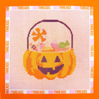 Trick or Treat Bucket 13 Mesh Needlepoint Canvas
