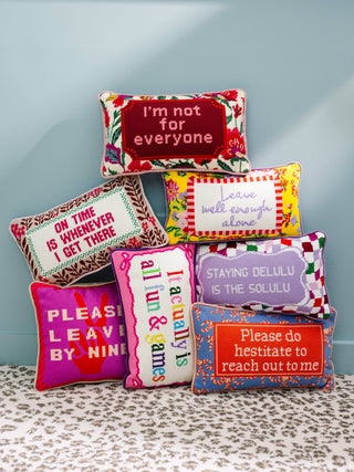 On Time Needlepoint PIllow-[product_category]-Whatsoever Things