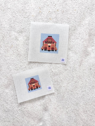 Halloween Mini Shop Hand-Painted Needlepoint Canvas