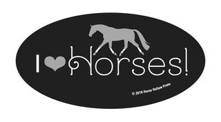 Horse Laptop, Cell Phone & Helmet Sticker: I love Horses-Stickers-[product_category]-Whatsoever Things