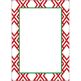 5"x7" Bamboo Trellis Notepad | Red-Notebooks & Notepads-[product_category]-Whatsoever Things