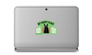 3" Waterproof My Happy Place Jumper Funny Horse Sticker-Stickers-[product_category]-Whatsoever Things