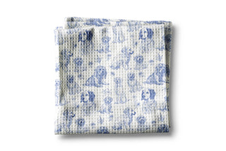 Dog Colorful Stripe Blue Kitchen Towel Blue Preppy