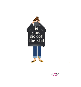 On Order from Vendor - Je Suis Girl Needlepoint Canvas