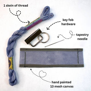 Learn to Needlepoint Kit – Variegated Key Fob