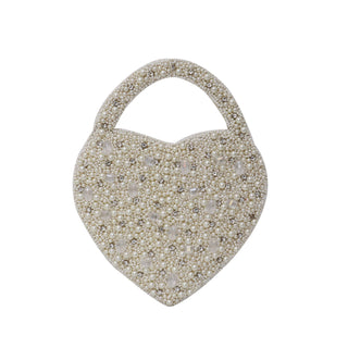 Heart shape pearls handle small bag-Bags-[product_category]-Whatsoever Things