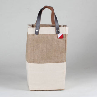 Bodega 4-Bottle Jute Wine Tote Customizable-Drinkware-[product_category]-Whatsoever Things