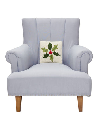 Holly Snowflake w/Poms Hook Pillow-[product_category]-Whatsoever Things