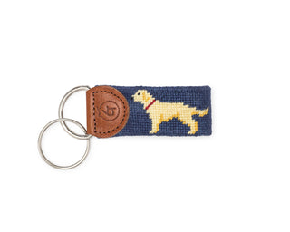 Yellow Lab Needlepoint Keychain-Bags-[product_category]-Whatsoever Things