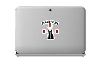 3" Waterproof My Happy Place Barrel Racing Horse Sticker-Stickers-[product_category]-Whatsoever Things