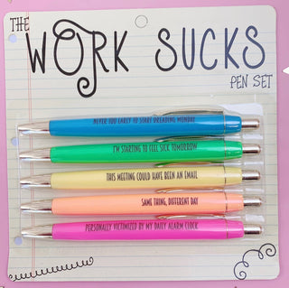 Work Sucks Pen Set-Office Supplies-[product_category]-Whatsoever Things